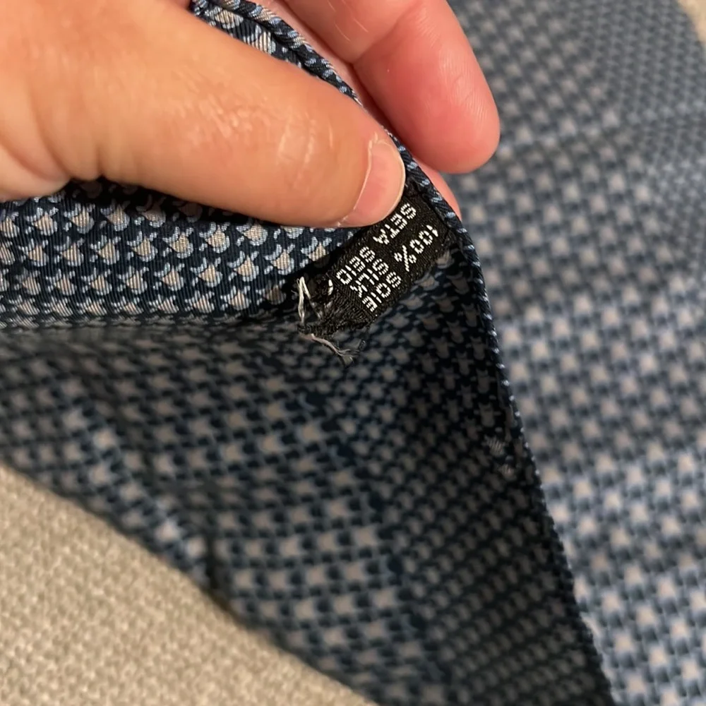 Authentic Christian Dior scarf handkerchief blue